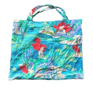 Disney Little Mermaid Ariel Handmade Fabric Small Tote Bag